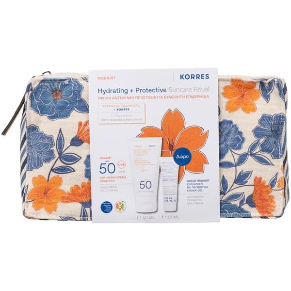 KORRES - PROMO PACK YOGHURT Αντηλιακή Κρέμα Προσώπου SPF50 - 50ml ΜΕ ΔΩΡΟ Κρέμα-Gel για Ενυδάτωση με Προβιοτικά - 20ml